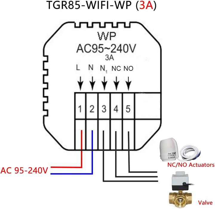 Image du produit Beok controls Thermostat de chauffage de l'eau, 1pc WIFI