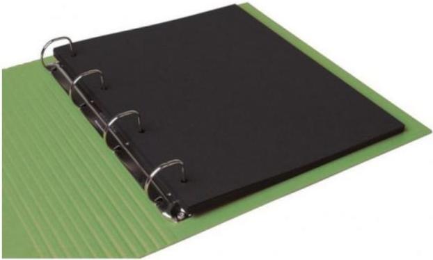 Actual product image Semikolon Ring binder photo folder black (60 mm)