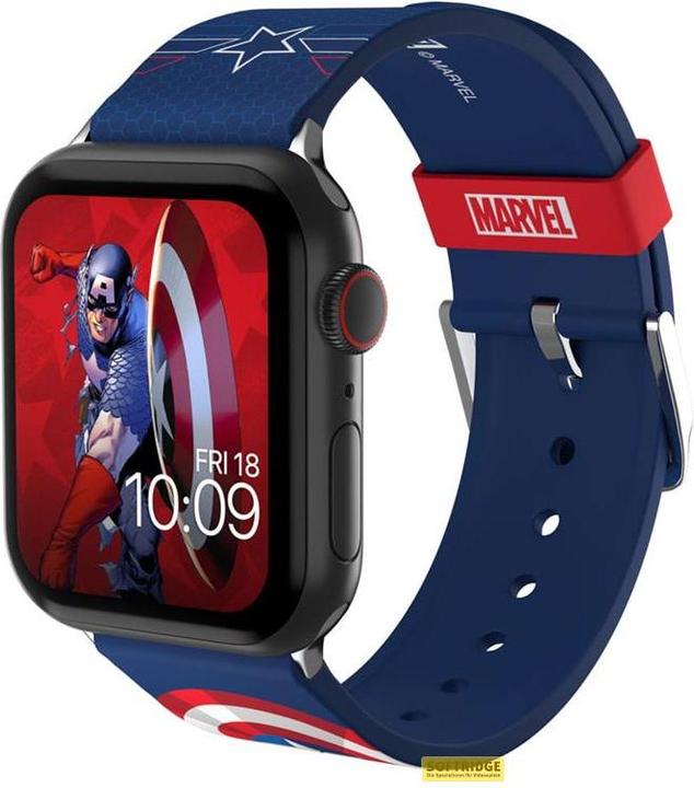 Image du produit Moby Fox Marvel bracelet pour smartwatch Insignia Collection : Captain America (Silicone)