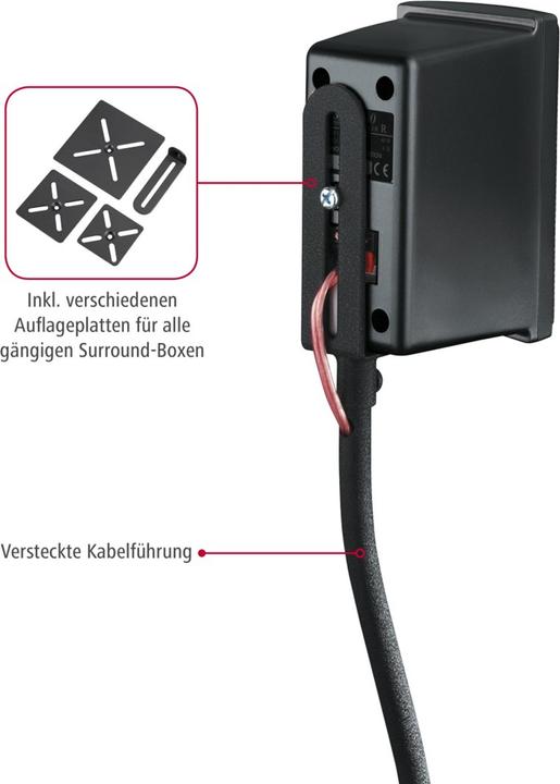 Produktbild Hama Lautsprecherständer (1 Paar, Ständer, Höhenverstellbar)