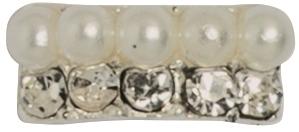 Produktbild You Nails Nail Art Deko gross Perle-Strass (Nagelverzierung, Weiss, Silber)