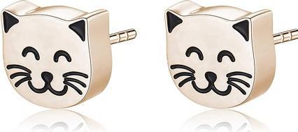 Sagapo S'AgapÃµ - Beautiful bronze cat earrings CLICK SCK155