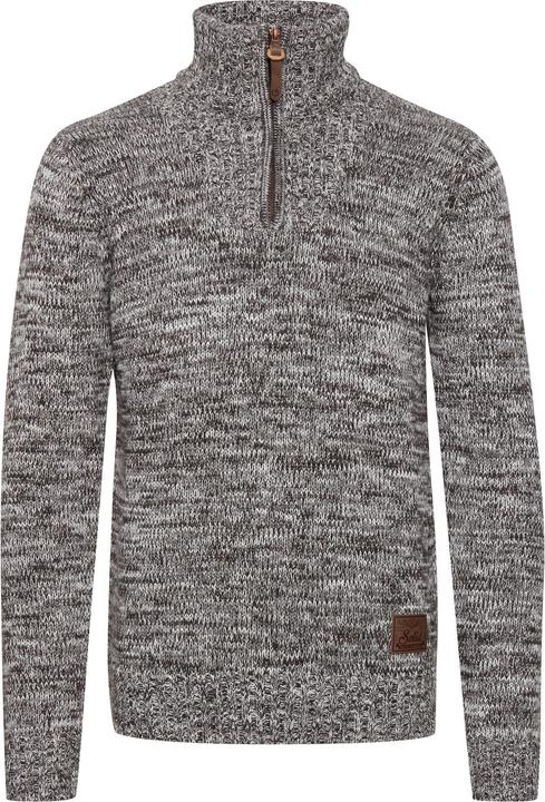 Image du produit Solid Philostrate Pull En Grosse Maille À Col Camionneur Pull-Over Pour Homme 100% Coton Avec Fermet (M)