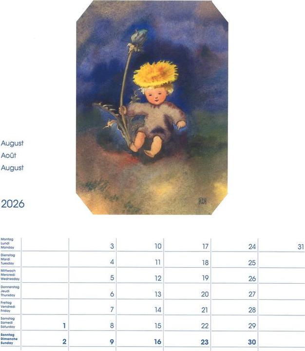 Produktbild Cosa Bildkalender Mili Weber (23 x 27 cm, Harter Einband, Deutsch, Französisch, Italienisch, Englisch)