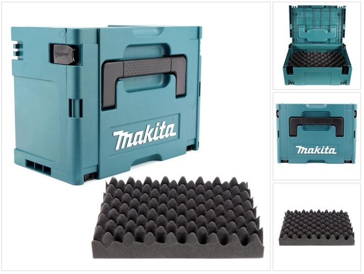 Produktbild Makita MAKPAC 3 Systemkoffer - mit Universaleinlage für 18 V Akku Geräte Schrauber Sägen Schl