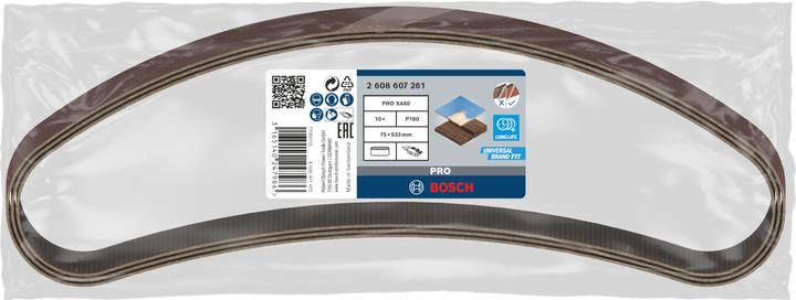 Produktbild Bosch Professional Zubehör PRO X440 Schleifband, 75 x 533 mm, G180 (180)