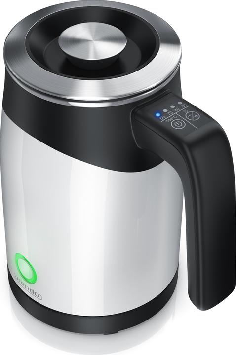 Produktbild Arendo Wasserkocher 0,5 l, 1100 W, Edelstahl Single Reisewasserkocher Mini, Temperatureinstellung, weiss (0.50 l)