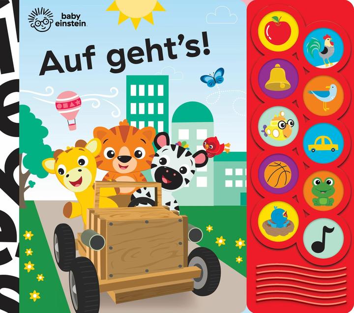 Actual product image Phoenix 10-Button Sound Book, Baby Einstein, Let's Go! (German)