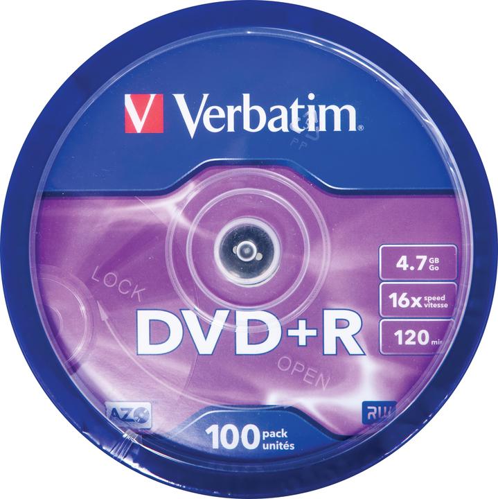 Image du produit Verbatim DVD+R Matt Silver, 4,7 Go, 16x, 100 broches (100 x)