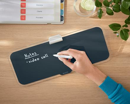Actual product image Leitz Glassboard Desktop Memoboard Grey (38 x 15 cm)