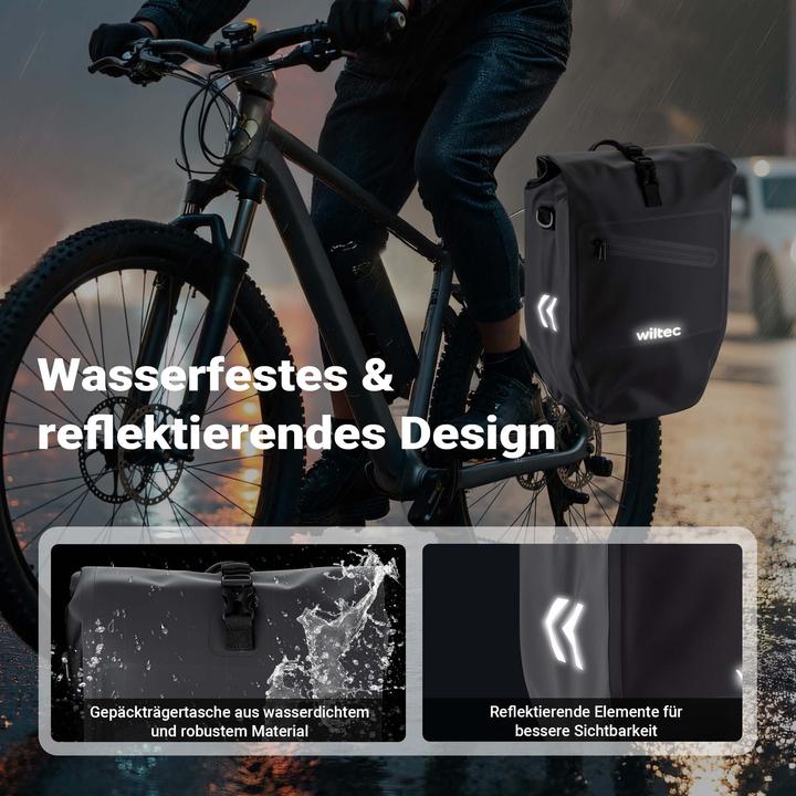 Produktbild Wiltec Gepäckträgertasche (28 l, Gepäckträgertasche)