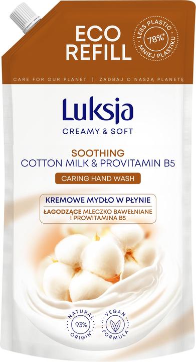 Luksja Cremige Flssigseife, Baumwolle, Vorrat 900ml (Flüssigseife, 900 ml)