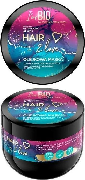 Eveline Hair 2 Love Ölmaske für hochporöses, beschädigtes, trockenes und stumpfes Haar 300ml (300 ml)