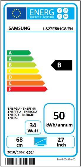 Energie-Label Samsung S27e591c (1920 x 1080 Pixel, 27")