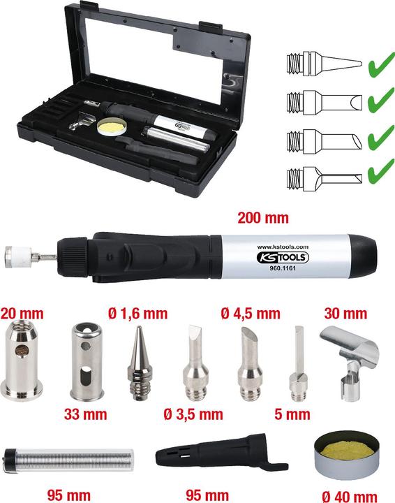 Produktbild KS Tools Mikro-Löt-Satz. 10-tlg. 960.1160