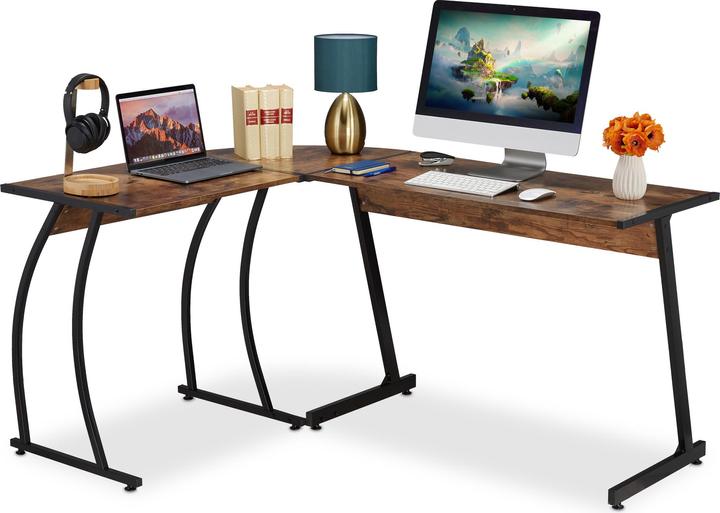 Actual product image Relaxdays corner desk (148 x 112 x 73 cm)