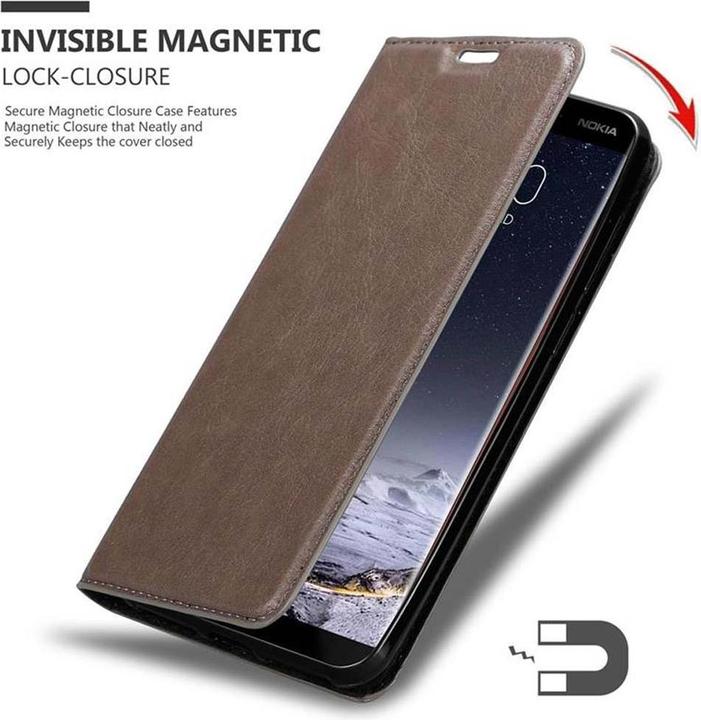 Actual product image Cadorabo Book Invisible Magnet Cover (Nokia 8 Sirocco)