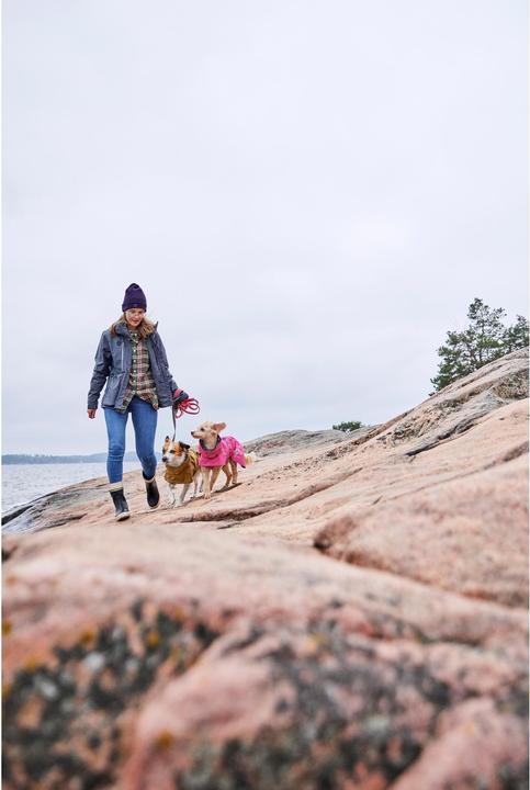 Actual product image Hurtta Monsoon V2 Eco Pink mackintosh, 65 cm (65, Dog raincoat)