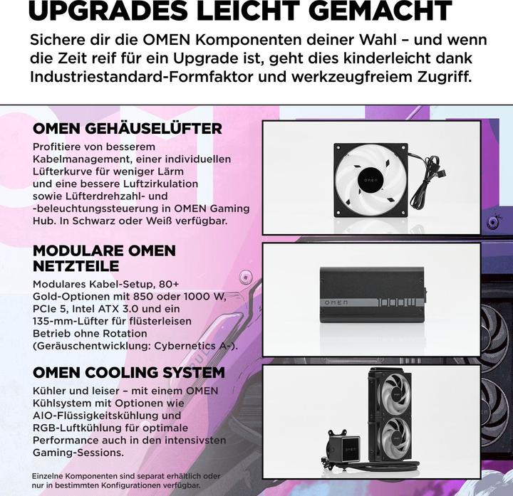 Actual product image HP OMEN GT16-0477ng 35L Gaming Desktop AMD Ryzen™ 7 8700F 64GB/2TB SSD RTX 4070 SUPER Windows 11 (AMD Ryzen 7 8700F, 65.54 GB, 2000 GB, GeForce RTX 4070 Super)