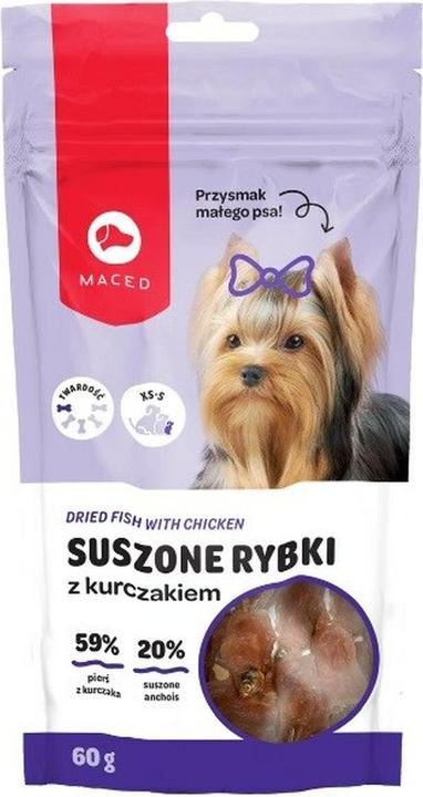 Actual product image Maced Dried fish with chicken - dog treat - 60g (Senior, 1 pcs., 60 g)