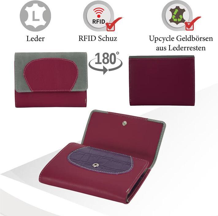 Image du produit Sunsa Portefeuille Femme Portefeuille RFID Cuir Recyclé No.0