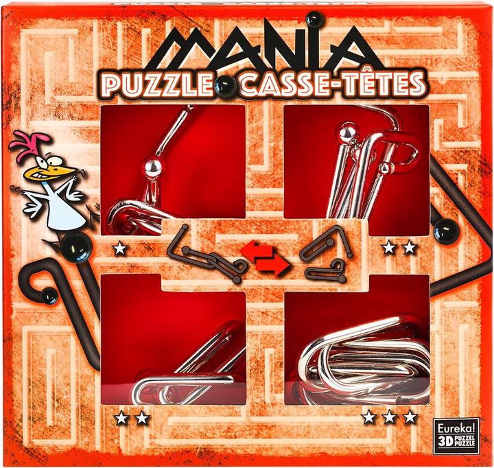 Productafbeelding Eureka! puzzel puzzel Mania Casse-têtes Rood (4 onderdelen)