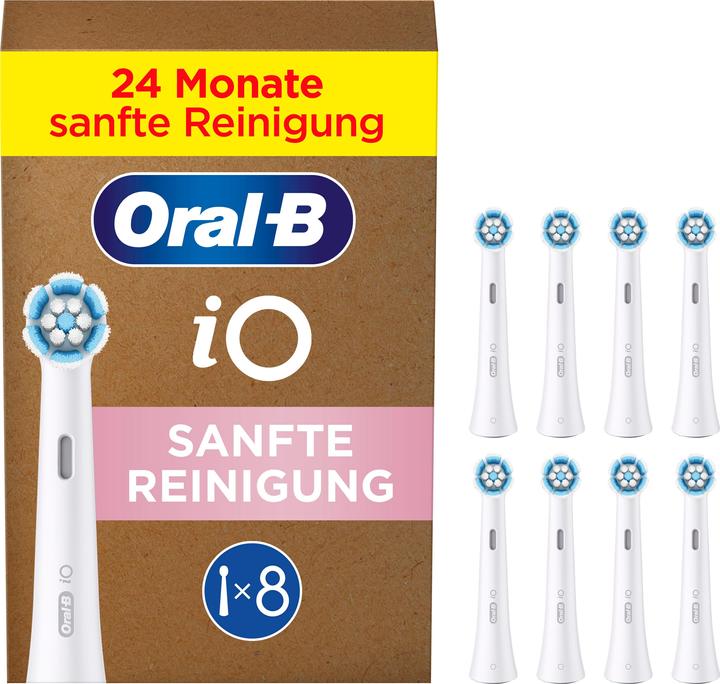 Oral-B iO Sanfte Reinigung, Original Aufsteckbürsten (8 x)