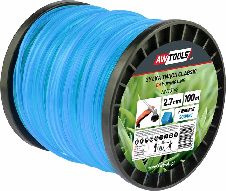 Actual product image Awtools AW ŻYŁKA TNĄCA CLASSIC 3.0x100m / KWADRAT (Lawn mower blades + replacement blades garden machinery)