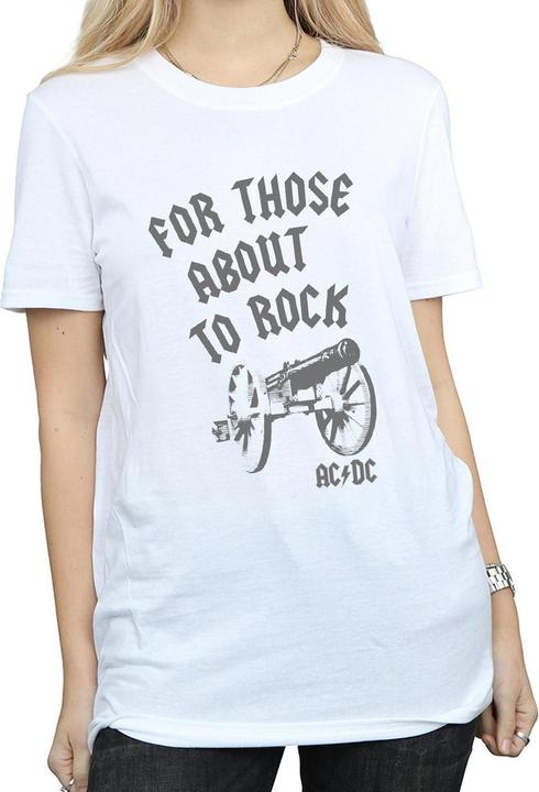 Produktbild AC/DC Für die die rocken wollen Cannon Cotton Boyfriend TShirt (M)