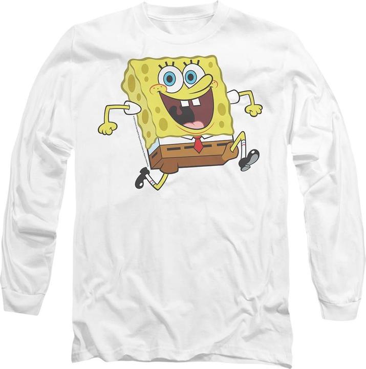 Immagine prodotto Spongebob Squarepants Happy Running Maglietta Adulto Unisex (L)
