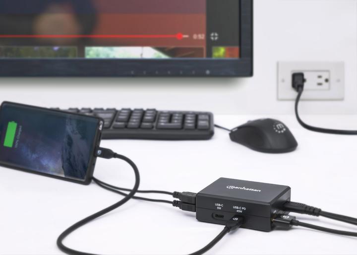 Immagine prodotto Manhattan 130554 Hub di ricarica Smart Video Power Delivery (USB-C, 1 Porti)