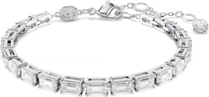Actual product image Swarovski Matrix Tennis Armband Baguette Schliff Weiss (20.50 cm, Swarovski Metal)