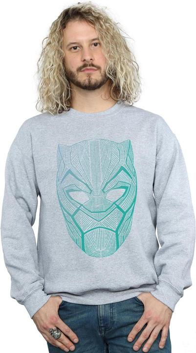 Produktbild Schwarzer Panther Tribal Maske Baumwolle Sweatshirt (S)