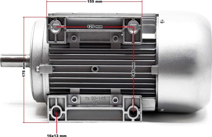 Immagine prodotto Wiltec Motore elettrico monofase a 2 poli 2,2kW 230V Motore elettrico con avvolgimento in rame