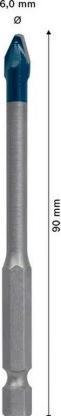 Produktbild Bosch Professional Zubehör EXPERT HEX-9 HardCeramic Bohrer, 6 x 90 mm (6 Millimeter)