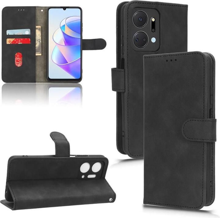 Actual product image Cover-Discount Honor X7a - Leather case cover black (Honor X7a)