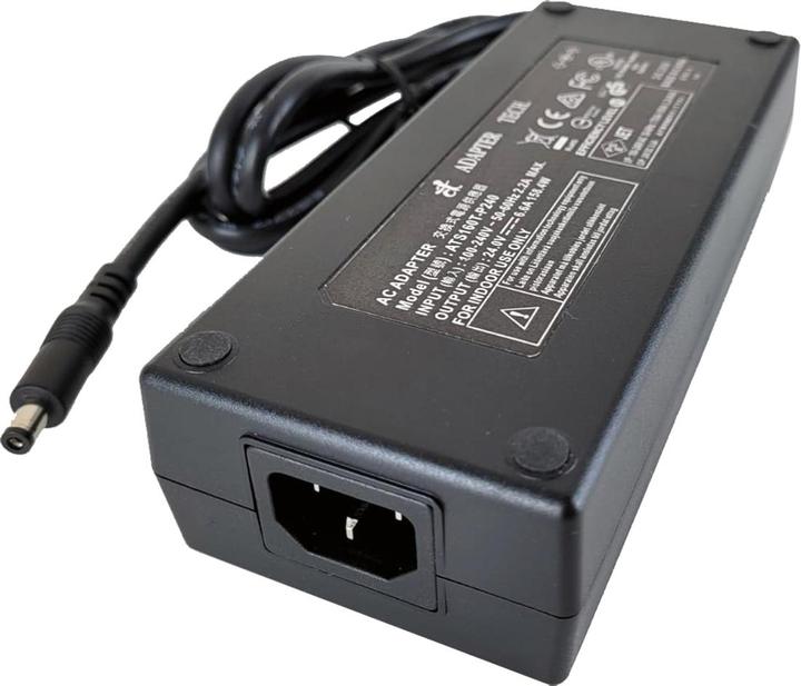 Actual product image Exsys Power supply Input: 100-240V - 50/60Hz, / Output: +24V/6.6A / 158.4W (5.5mm DC jack)