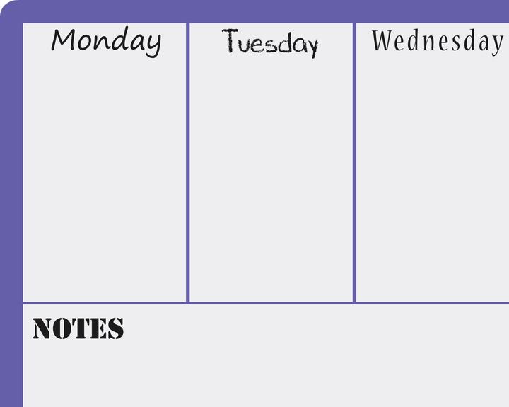 Actual product image Nobo Weekly Organiser (14 x 36 cm)