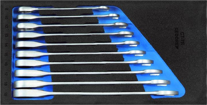 Productafbeelding Gedore CT17 steeksleutelset ringratel in CheckToolModule (19 mm, 10 mm, 7 mm, 15 mm, 8 mm)