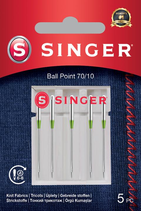 Singer BALLPOINT sewing line needle, 70/10, pack of 5
