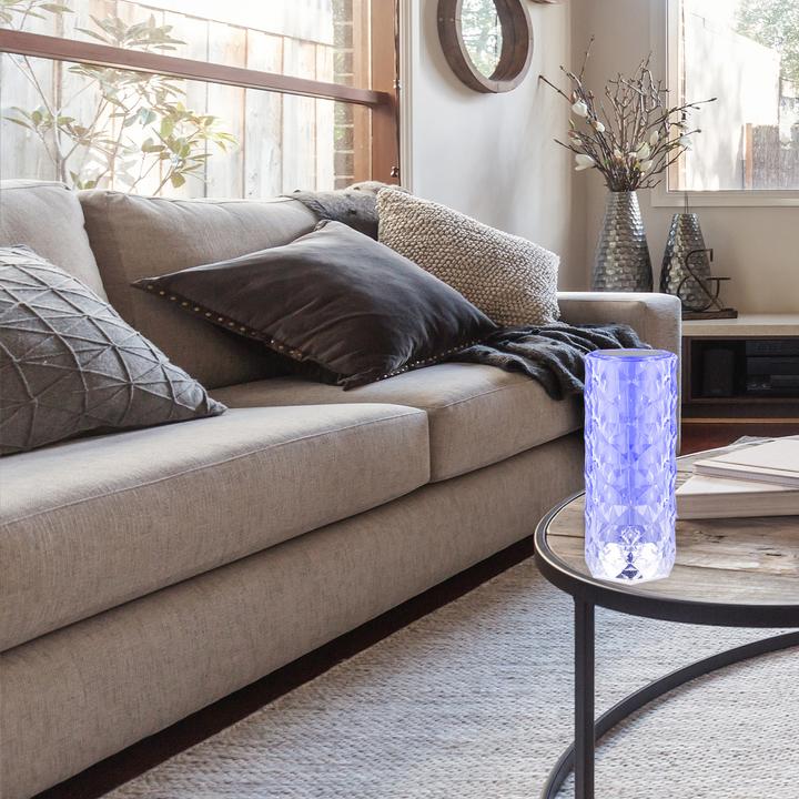 Produktbild Briloner Akku RGB-LED Tischleuchte, Kristalloptik, transparent, 1xLED/2,3W (65 lm)