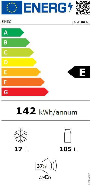 Energie-Label Smeg Retro Style FAB10RCR5 (122 l)