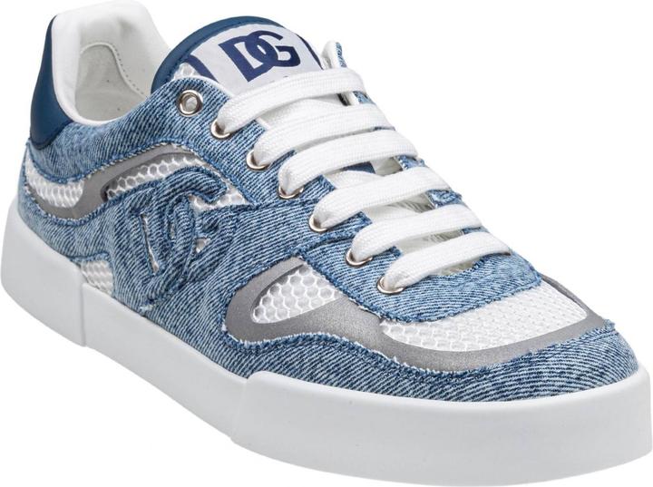 Immagine prodotto Dolce & Gabbana portofino strobel light sneakers in technical mesh denime white and jeans (42)