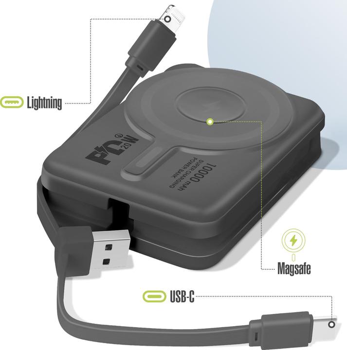 Immagine prodotto Moxie Banca di energia MagSafe da 10.000 mAh (10000 mAh, 37 Wh)