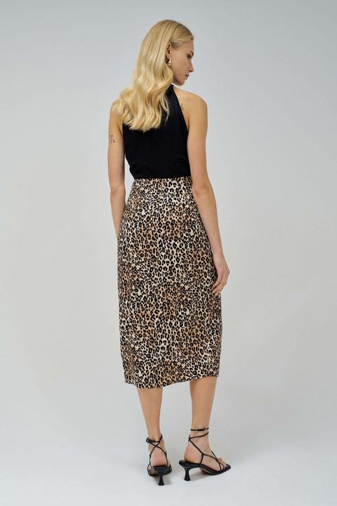 Produktbild Salsa Jeans Midirock Animal Print Skirt with Button Detail (XS)