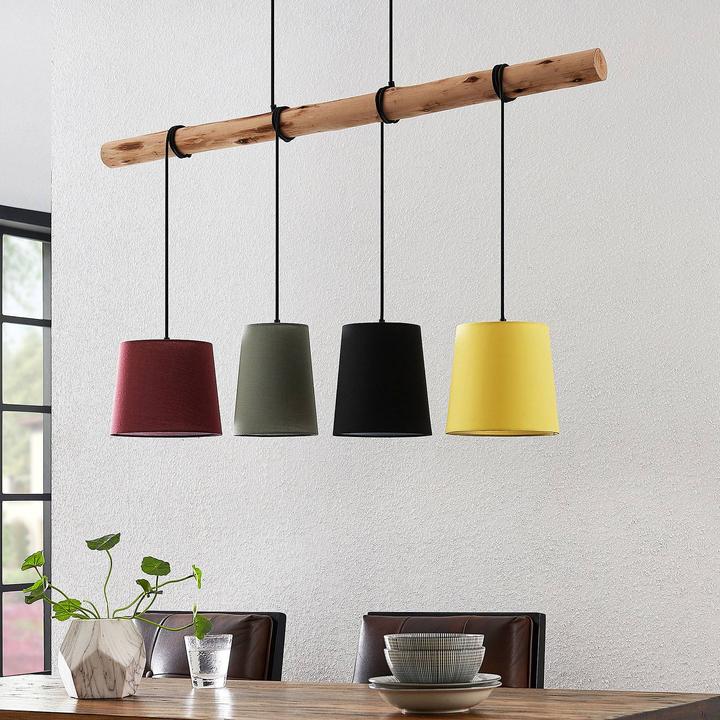 Produktbild Lindby Moskau 4 Pendelleuchte Red/Grey/Black/Yellow (E27)