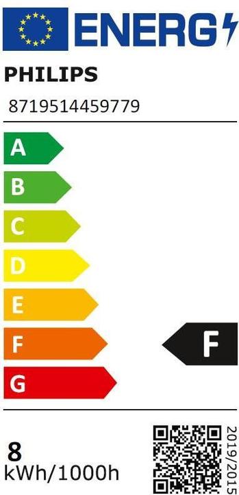 Energie-Label Philips CorePro LEDtube (G13, 8 W, 800 lm, 1 x, F)