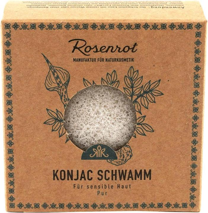 Produktbild Rosenrot Konjac Schwamm - Pur