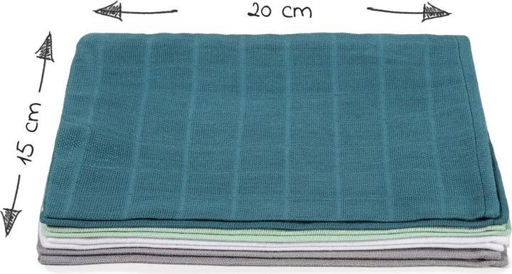 Produktbild Makian Baby-Waschlappen & Waschhandschuhe Mull-Waschhandschuh 8er Pack 15 x 20 cm - Patina /