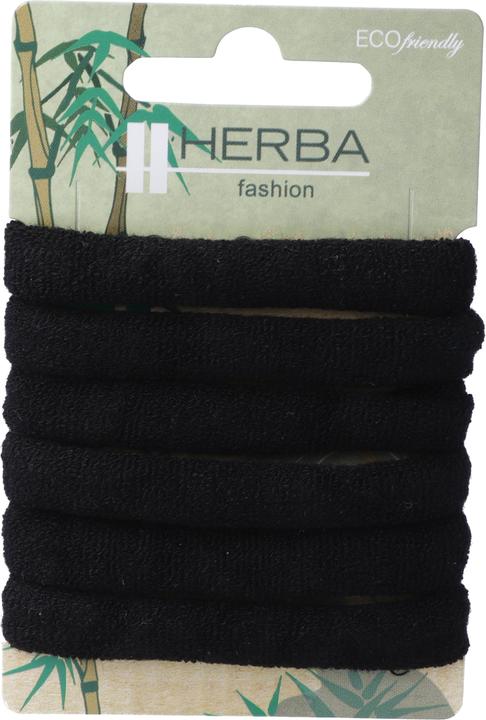 Herba Ecofriendly Haarbinder, schwarz, Ø 5 cm, 6 Stk